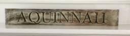 Hand Carved Aquinnah Vintage Weathered Antiqued Sign Antique Brown Lettering - thumbnail 1