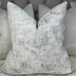 Handmade Textured Cushion Cover For Sofa, Chair/Modern Throw Pillow Case, Grey Silver White - John Lewis Fabric - thumbnail 2