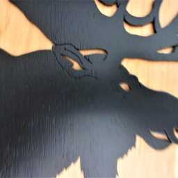 Wooden Handmade Black Moose Silhouette Head With Antlers Wall Decor - Lodge, Cabin - thumbnail 3