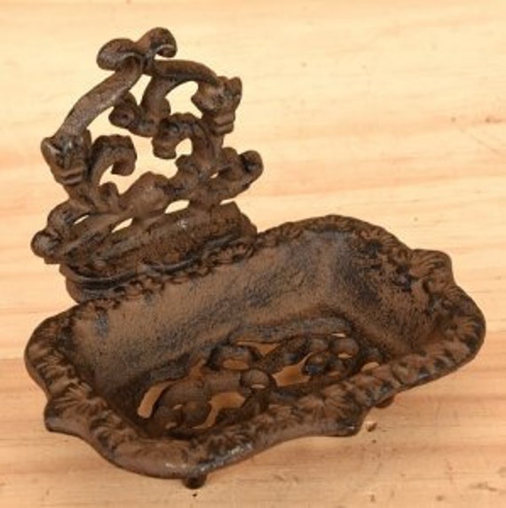Cast Iron Soap Dish, Metal Business Card Holder For Desk, Small Owner Gift, Craft Show Display, Catch All Disg, Diy Ring Best