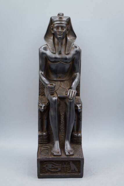 Unique Statue Of Egyptian Art King Khafre Heavy Solid Stone Made in Egypt - image 1