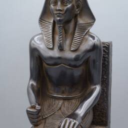 Unique Statue Of Egyptian Art King Khafre Heavy Solid Stone Made in Egypt - thumbnail 4