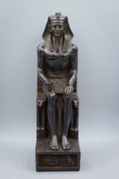 Unique Statue Of Egyptian Art King Khafre Heavy Solid Stone Made in Egypt - thumbnail 1