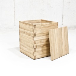 Wooden Stool, Stool Made Of, Ash, Walnut, Oak, Cherry Tree, Wooden Box, Box With Lid, Decoration, Finger Tines, Woodpile Stool