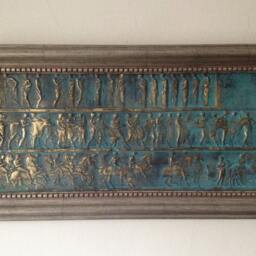 Bronze Bas Relief Wall Decor Ancient Frieze Sculpture - thumbnail 3
