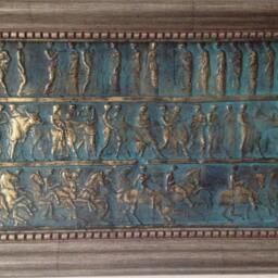 Bronze Bas Relief Wall Decor Ancient Frieze Sculpture - thumbnail 4