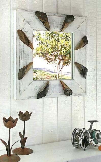 Megalodon Tooth Wall Mirror White - Mr2020-Wt-Meg - image 1