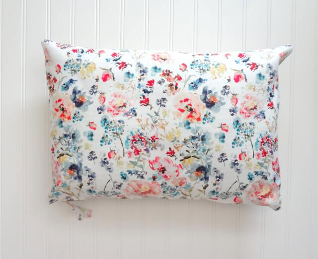 Peony Burst Lumbar Pillow Cover, Watercolor Floral Home Decor, 14x20, 12x21 - image 1