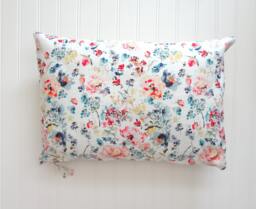 Peony Burst Lumbar Pillow Cover, Watercolor Floral Home Decor, 14x20, 12x21 - thumbnail 1