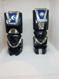 Two For The Price Black Obsidian Sun & Moon Warriors Pair - thumbnail 1