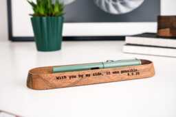 Wood Pen Organizer - Multi Slot Holder Walnut For Desk, Handmade Pencil Rack Writers & Creatives - thumbnail 1