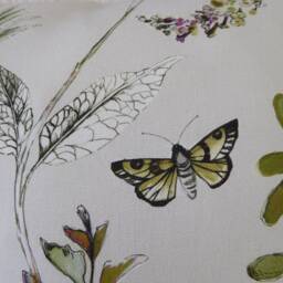 Wildflower Bird Print Cushion Covers - Set Of 2 - Handmade Cotton 16 Inch/40cm - thumbnail 4