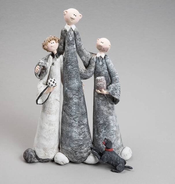 Boss Day Gift For Office Clay Friends Sculpture Set Custom Order Best Gift For Boss Male Corporate Favors Colleague As Friend - image 1