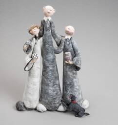 Boss Day Gift For Office Clay Friends Sculpture Set Custom Order Best Gift For Boss Male Corporate Favors Colleague As Friend - thumbnail 1