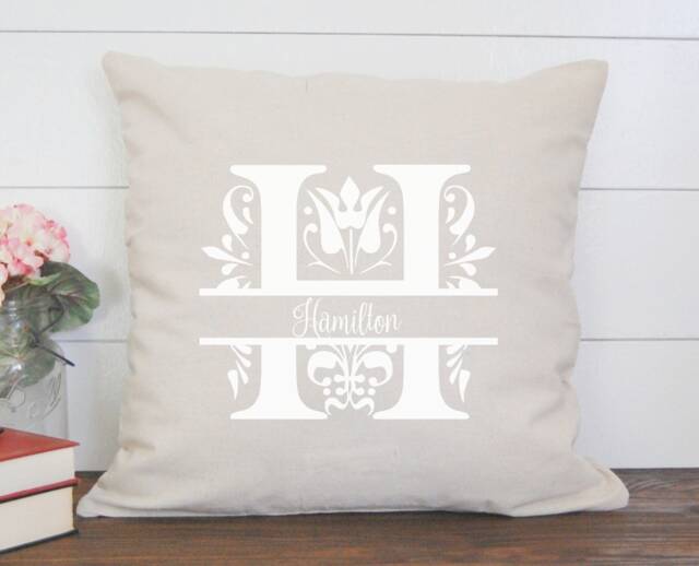 Couple Gift, Wedding Anniversary, Valentine, Personalized Pillow, Name Family Custom Engagement, Valentine - image 1