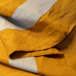 Mustard Yellow Linen Curtains, Farmhouse Boho Minimalist Window Drapes - thumbnail 4