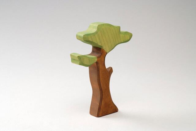 Waldorf Tree Toy - Baobab Wooden Wood Green Summer Landscape Forest Dadakacraft - image 1