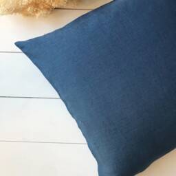 Set Of 2, 4, 6 Softened Linen Pillow Cases in Classic Blue/Linen Throw Pillows Sky Blue/Decorative Cases/ - thumbnail 2