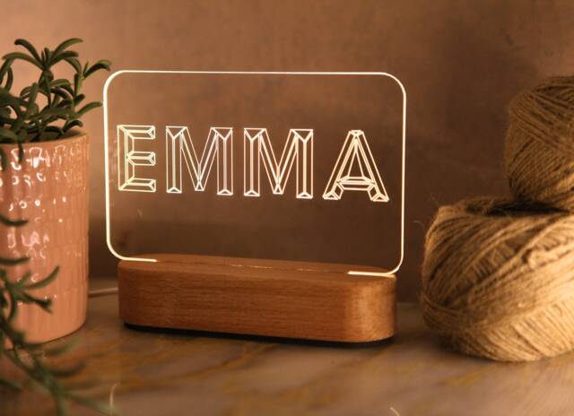 Christmas Gift For Nephew - Custom Night Light Kids Teenage Girl Gifts Name Niece Auntie Toddler Bedside - image 1