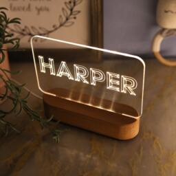 Christmas Gift For Nephew - Custom Night Light Kids Teenage Girl Gifts Name Niece Auntie Toddler Bedside - thumbnail 2