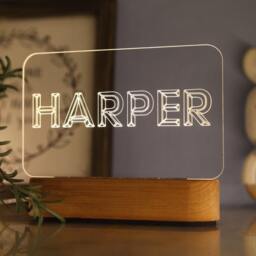 Christmas Gift For Nephew - Custom Night Light Kids Teenage Girl Gifts Name Niece Auntie Toddler Bedside - thumbnail 3