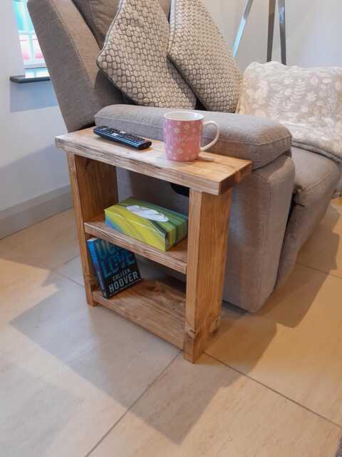 End Table, Solid Wood, Narrow Sofa Side Table - Various Sizes & Colours Available - image 1