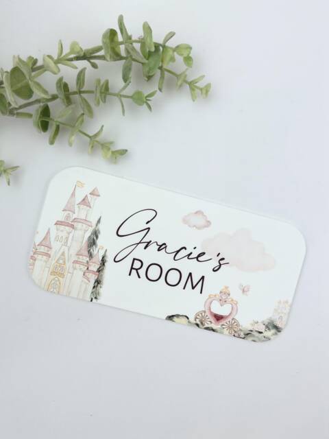 Personalised Princess Acrylic Door Sign - Fairytale Nursery Decor - image 1