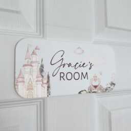 Personalised Princess Acrylic Door Sign - Fairytale Nursery Decor - thumbnail 2