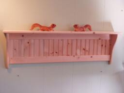 Wood Wall Shelf Display 42 Inch Unfinished Pine