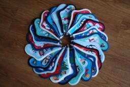 Christmas Stocking Advent Calendar Bunting, Hand Stitched Wool Felt