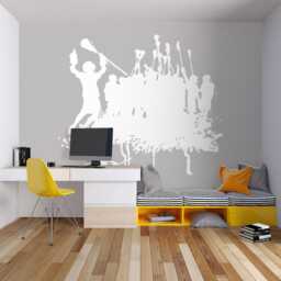 Custom Lacrosse Player Name Wall Decal Removable Home Decor 1025 - thumbnail 3