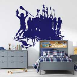 Custom Lacrosse Player Name Wall Decal Removable Home Decor 1025 - thumbnail 2
