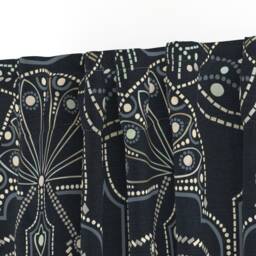 Art Deco Geometric Curtain Panel - 1920S Decorative Bead Retro Vintage Fan Flappers Custom Midnight By Ceciliamok - thumbnail 3