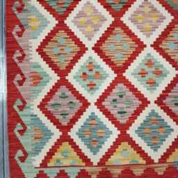 Classic Rug, Handmade Artisan Afghan Turkish Scandinavian Navajo Bohemian Wool Flatweave Multicolour Kilim Rug 146x102 cm - thumbnail 4