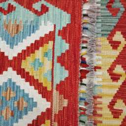 Classic Rug, Handmade Artisan Afghan Turkish Scandinavian Navajo Bohemian Wool Flatweave Multicolour Kilim Rug 146x102 cm - thumbnail 3