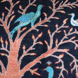 4x5 Ft Afghan Kazak A Tree Art Rug, Brand New Luxury Rug, Medallion Geometric Area Livingroom Accent Rug - thumbnail 3
