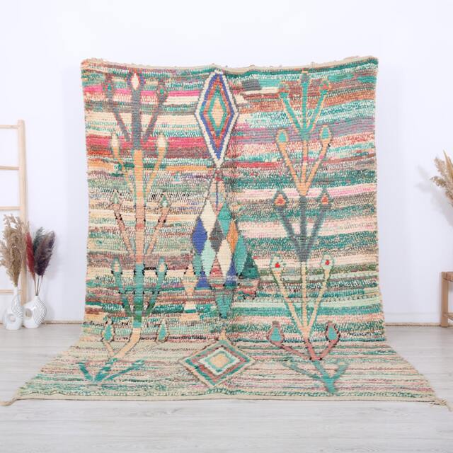 Vintage Boujaad Rug, Authentic Moroccan Rug 6x10 Ft - image 1