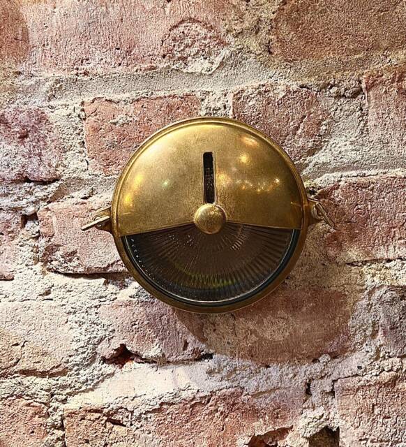 Patin Half Mini Handmade Brass Bulkhead Fixture - Ip64 Rated Nautical Lighting For Outdoor Walls, Bathrooms Or Marine Settings - image 1