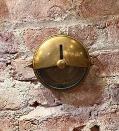 Patin Half Mini Handmade Brass Bulkhead Fixture - Ip64 Rated Nautical Lighting For Outdoor Walls, Bathrooms Or Marine Settings