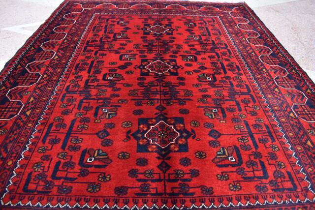 5x4 Bukhara Rug Handmade Afghan Wool Turkmen Rug - image 1