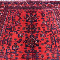 5x4 Bukhara Rug Handmade Afghan Wool Turkmen Rug - thumbnail 3