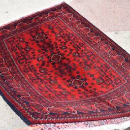 5x4 Bukhara Rug Handmade Afghan Wool Turkmen Rug - thumbnail 2