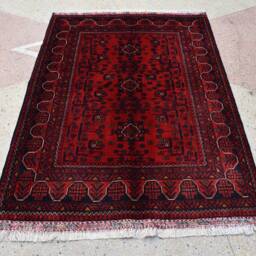 5x4 Bukhara Rug Handmade Afghan Wool Turkmen Rug - thumbnail 4
