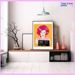 Woman 4 - Badass Mugshot Illustration Girl Power 1920's Printable Print Decor Wall Art Digital Download - thumbnail 3