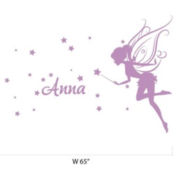 Baby Girl Room Decor Fairy Wall Decal with Blowing Stars Wand Vinyl Wall Art Decals For Nursery Sticker Decalisland - Sd 079 - thumbnail 3