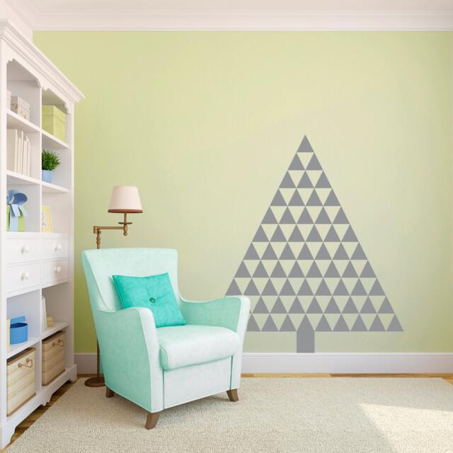 Wall Decal Custom Vinyl Art Stickers - Triangle Tree - image 1