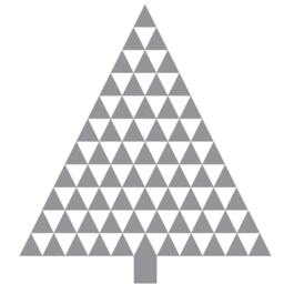 Wall Decal Custom Vinyl Art Stickers - Triangle Tree - thumbnail 2