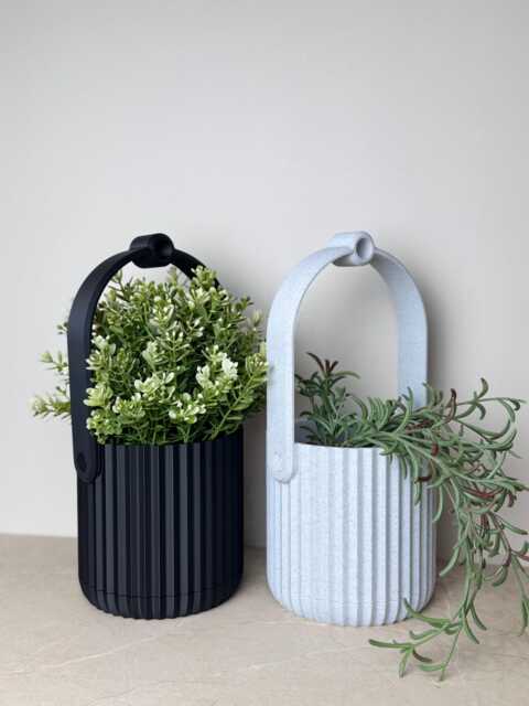 Hanging Planter With Hidden Drip Tray, Indoor Plant Pot - image 1