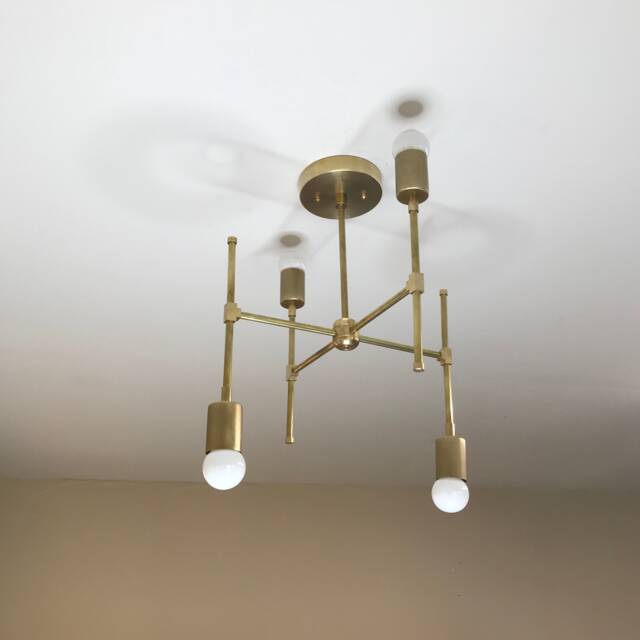 Kismet Modern 4 Light Geometric Mid Century Abstract Ceiling Chandelier - image 1