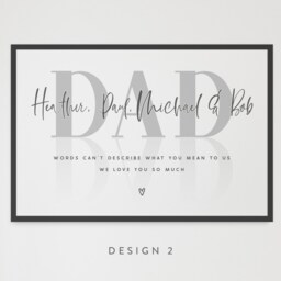 Custom Nan & Grandad Wall Print Gift, Customised, Fathers Day Print, Family Poster, D??cor For Grandparents, Special Father #324 - thumbnail 3